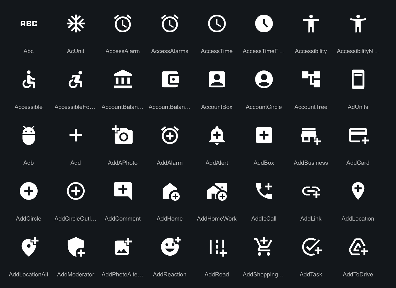 MD Icons